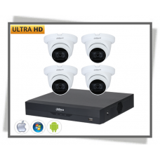 HDCVI Dahua 5MP Videoovervågning Dome Kamera Sæt 4